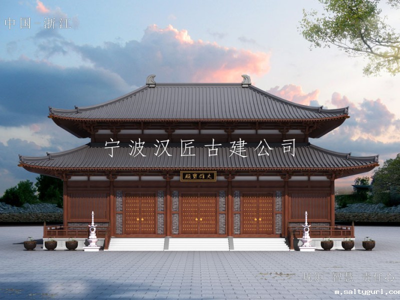 仿唐风格大雄宝殿图纸设计及工程施工