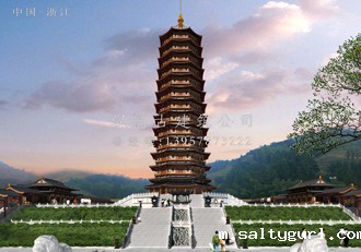 寺院万佛宝塔建筑设计方案